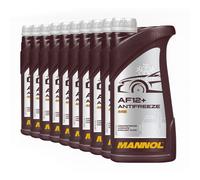 10 (10x1) Litro Mannol Longlife Antigelo AF12 + Antigelo Concentrato Rosso