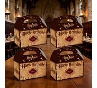 10/12 pezzi Scatole regalo a tema Maghi di Harry Potter per feste di compleanno, scatole regalo per caramelle B,ACarta tessile