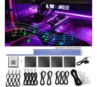 10/14/18 in 1 luci ambientali per auto a Led RGB 64 colori striscia in fibra ottica acrilica Bluetooth App Control Atmosphere lampada decorativa 12v