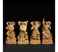 10/14/18CM I Quattro Re Scultura Jingang Guardiano Statua di Buddha Quattro dei Buddisti Statua di Buddha Statua di Buddha in Legno Decorazione Statua Decorazione (10CM)