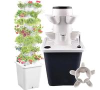 10 15 20 25 30 Torre Idrop-onica , Sist-ema Di Coltivazione Idropo-nica Da Giardino Verticale , Serbatoio Dell'Acqua Da 10 Litri , Per Erbe, Frutta, Verdura, Fiori , Con Pompa Dell'Acqua,10Holes