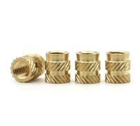 10/15/20/40/50/100 pezzi Dado di inserimento termico in ottone zigrinato filettato Parti di inserimento in rame Dadi(Length 6mm,M2.5x4mm (50pcs))