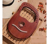 10/16 Stringhe Legna Arpa Lira per Le Feste Sulla Spiaggia, Matrimoni Lyre Harp Principianti Arpa a Leva con Chiave a Sintonizzazione, Panno per La Pulizia(16 tone Coffee-B)
