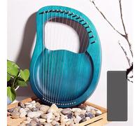 10/16 Stringhe Legna Arpa Lira per Le Feste Sulla Spiaggia, Matrimoni Lyre Harp Principianti Arpa a Leva con Chiave a Sintonizzazione, Panno per La Pulizia(16 Tone. Emerald Green)