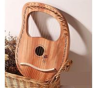 10/16 Stringhe Legna Arpa Lira per Le Feste Sulla Spiaggia, Matrimoni Lyre Harp Principianti Arpa a Leva con Chiave a Sintonizzazione, Panno per La Pulizia(16 tone log color-C)