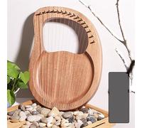 10/16 Stringhe Legna Arpa Lira per Le Feste Sulla Spiaggia, Matrimoni Lyre Harp Principianti Arpa a Leva con Chiave a Sintonizzazione, Panno per La Pulizia(16 tone. Plate Log)