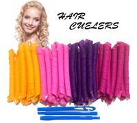 10/18/40 pezzi Bigodini per capelli a spirale senza calore, adatti per capelli lunghi, Bigodini magici per capelli da 22 pollici/55 cm con gancio per acconciatura (rosa e arancione), Bigodini per cape