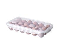 10/18 Griglia Egg Storage Box Uova Vassoio con Coperchio Frigorifero Uova Rack Contenitore Holder Frigo Organizzatore Rack Contenitore Holder