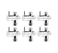 10-1PC Valvola deviatrice for soffione doccia a 3 vie G1/2 Adattatore for interruttore a tre funzioni Connettore for rubinetto for hotel e casa Accessori for il bagno(6PCS)