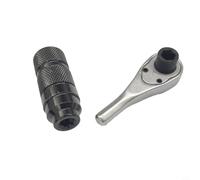 10,2 cm per 1 chiave a cricchetto compatta per cacciavite da 1/4", consente la commutazione della direzione durante le attività di manutenzione (1 set)