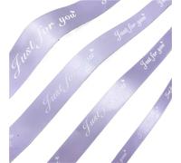 10/20/25/38mm Polyester Ribbon Printed JUST FOR YOU For Handmade Romantic Packaging Wedding Decoration(Purple,38mm 40yards)