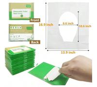 [10/20/30/40/50/100/200 pezzi] Coprisedili igienici monouso in tessuto non tessuto, protettore per sedile del water idrorepellente e dissolvibile Verde 10 pezzi,Verde 40 pezzi,Verde 30 pezzi,Verde 50 