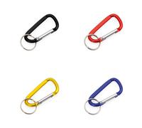 10/20/30/50/100 MOSCHETTONE ALLUMINIO CON ANELLO PORTACHIAVI INGROSSO ROSSO BLU
