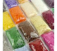 10/20/30/50/100g Riempitivo da regalo in rafia, imbottitura creativa in erba per compleanni, matrimoni e regali per damigelle, carta velina tagliata in modo irregolare, coriandoli di rafia per artigia