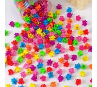 10/20/30/50/60/80/100 pezzi Fermagli a pinza mini a forma di fiore carini e fluorescenti colorati, fermagli per capelli a cinque petali tinta unita stile principessa per capelli ribelli, fronte e ciuf