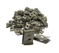 10/20/30/50 pezzi adatti for auto, moto, scooter, ATV, ciclomotore, e-bike, copertura in plastica, fermaglio in metallo tipo U, verde(10pcs)