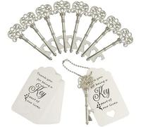 10/20/30/50 pezzi Apribottiglie vintage a forma di scheletro, perfetti come regali di matrimonio e bomboniere per gli ospiti di addii al nubilato, regali per addii al nubilato (argento) Tagli UnicaLeg