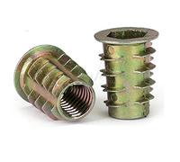 10/20/30 / 50Pcs M4 M5 M6 M8 Filo in lega di zinco per inserto in legno Flangia dado Testa esagonale Dadi mobili-M6X18mm-30pcs