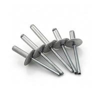 10/20/30/50PCS M5 Alluminio Extra Large Testa Flangia Pop Rivetti Testa Cupola Cieca Lunghezza 8mm 10mm 13mm 16mm 20mm 25mm(50pcs,M5x10)