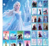 [10/20/30 Confezione] Disney Limited Edition Frozen 2 Summon Card Gift Box - Elsa Principessa Anna Biancaneve Carta da collezione SSR con stampa a caldo - Set di adesivi dei personaggi + Album da coll