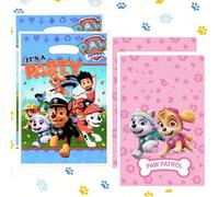 10/20/30 pezzi Borse regalo a tema Paw Patrol, Borse di caramelle in plastica, Bomboniere per feste di compleanno, Scatole regalo con cartoni animati carini, Decorazioni per feste complete e regali a