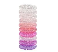 10/20/30 pezzi fascette per capelli colorate elastiche in plastica fascia per capelli cavo telefonico in gomma nastri per capelli accessori copricapo-10 pezzi casuali