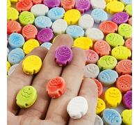 10/20/30 pezzi/lotto foro colorato 2 mm pesce pagliaccio tartaruga stella conchiglia perline in ceramica simpatici animali per gioielli braccialetti fai da te artigianato-M645-30 pezzi