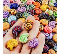 10/20/30 pezzi/lotto foro colorato 2 mm pesce pagliaccio tartaruga stella conchiglia perline in ceramica simpatici animali per gioielli braccialetti fai da te artigianato-M649-20 pezzi