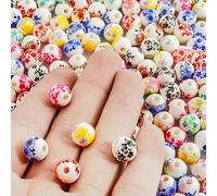 10/20/30 pezzi/lotto foro colorato 2 mm pesce pagliaccio tartaruga stella conchiglia perline in ceramica simpatici animali per gioielli braccialetti fai da te artigianato-M646-10 pezzi