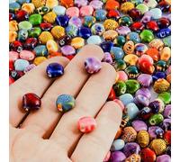 10/20/30 pezzi/lotto foro colorato 2 mm pesce pagliaccio tartaruga stella conchiglia perline in ceramica simpatici animali per gioielli braccialetti fai da te artigianato-M651-30 pezzi
