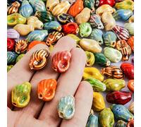 10/20/30 pezzi/lotto foro colorato 2 mm pesce pagliaccio tartaruga stella conchiglia perline in ceramica simpatici animali per gioielli braccialetti fai da te artigianato-M631-30 pezzi