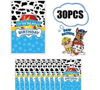 10/20/30 pezzi Sacchetti regalo a tema Paw Patrol per feste, buste di plastica per caramelle e gadget per feste di compleanno, confezioni regalo creative e carine a tema anime, perfetti per decorazion