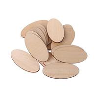 10/20/30pcs fette di legno ovali patatine incompiute ritaglio etichette nome scrapbooking progetti artistici incompiuti ritagli etichette nome