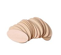 10/20/30pcs fette di legno ovali patatine incompiute ritaglio etichette nome scrapbooking progetti artistici incompiuti ritagli etichette nome