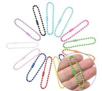 10/20/40/60/80 pezzi Catene con perline a sfera adatte a portachiavi/bambole/etichette Connettore per tag mano per braccialetti fai da te Creazione di gioielli Accessorio-MULTI-40PCS