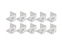 10/20/40/60 Pezzi 31*24*24mm Staffa Angolare Universale In Acciaio Inossidabile 90 Gradi A Forma For Mobili In Legno Telaio Del Letto Per Il Fissaggio Del Legno(10PCS-(6 Holes))