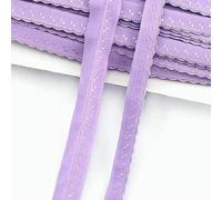 10/20/40M 11mm Fasce Elastiche in Nylon per Biancheria Intima Reggiseno Spalla Nastro in Gomma Vestiti Decorazione Pizzo Elasticizzato Accessorio per Cucito Fai da Te-Viola Chiaro-11mm-10Metri