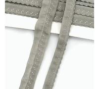 10/20/40M 11mm Fasce Elastiche in Nylon per Biancheria Intima Reggiseno Spalla Nastro in Gomma Vestiti Decorazione Pizzo Elasticizzato Accessorio per Cucito Fai da Te-Grigio-11mm-40Metri