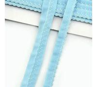 10/20/40M 11mm Fasce Elastiche in Nylon per Biancheria Intima Reggiseno Spalla Nastro in Gomma Vestiti Decorazione Pizzo Elasticizzato Accessorio da Cucito Fai da Te-Azzurro-11mm-40Metri