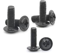 10/20/50/100 pezzi M1.4 M2 M2.5 M3 M3.5 M4 M5 Nero Phillips Croce Pan Testa tonda con rondella Collare Vite Bullone(M4x30mm x20pcs)