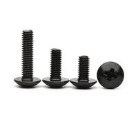 10/20/50/100 pz M2 M2.5 M3 M4 M5 M6 Viti Truss Vite a Testa A Fungo Vite In Acciaio Al Carbonio Placcato Nero(14mm,M4 x20pcs)