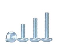 10/20/50/100 pz M3 M4 M5 M6 M8 Blu e Bianco Zinco Viti a testa tonda Plum Viti a testa cilindrica antifurto(50mm,M4 (50PCS))