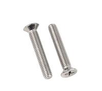 10/20/50 pcs M1.6 M2 M2.5 M3 M4 M5 M6 Mini Micro Piccolo 304 In Acciaio Inox Croce Piatta Bullone A Testa Svasata Mobili Vite(25mm,M2 x 50pcs)