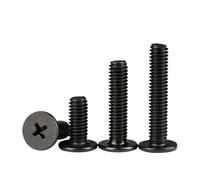 10/20/50 Pezzi In Acciaio Inossidabile 304 Nero Con Testa A Croce Phillips Ultra Sottile Piatta Viti A Testa Piatta CM M1.6 M2 M2.5 M3 M4 M5 M6 For Laptop(2mm)