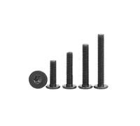 10/20/50 pezzi M2,5 M3 M4 M5 M6 in acciaio zincato nero 304 cm Torx a sei lobi ultrasottili con testa a wafer piatta(M6x16mm 10pc)