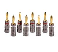 10/20/50 pz 4mm Spine a Banana Placcato Oro di Rame Audio Amplificatore Altoparlante Cavo di Filo Spille Tipo di Vite connettori a Banana Spina(25 red and 25 black)