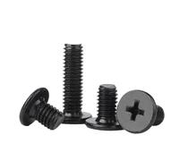 10/20/50 Pz CM M1.6 M2 .5 M3 M4 M5 M6 Nero In Acciaio Inox 304 Del Computer Portatile Croce Ultra Sottile Basso Piatto Wafer Vite A Testa(5mm,M3 50pc)