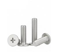 10/20/50 Pz M1.4 .6 M2 .5 M3 M4 M5 M6 M8 CM Croce Ultra Sottile Super Basso Vite A Testa Piatta Bullone A2-70 In Acciaio Inox 304(45mm,M3 50pc)