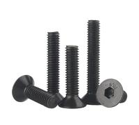 10/20/50 Pz M2 .5 M3 M4 M5 M6 DIN7991 Nero Grado 10.9 Acciaio Esagonale Esagono Incassato Viti A Testa Svasata Piatta Allen Bolt(6mm,M2 x 50Pieces)