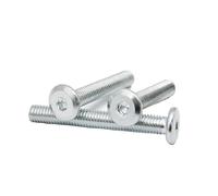 10/20/50 pz M5 M6 M8 Zinco Bianco Placcato Grande Testa Piatta Smussato Viti A Esagono Incassato Viti a Testa Tonda Smussato Mobili Bulloni(30mm,M8 (10PCS))